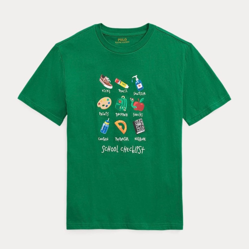 Polo RL t-shirt green school